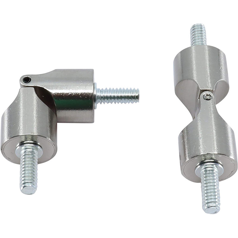 Meriville Hinged Elbow Connector, 2 pcs, 0.75", Satin Nickel