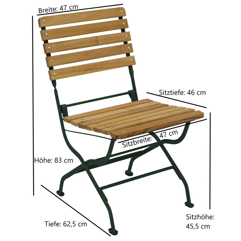 Dracen Folding Patio Dining Side Chair