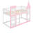 Twin Over Twin Princess Castle Playhouse Bunk Bed For Kids, White/pink