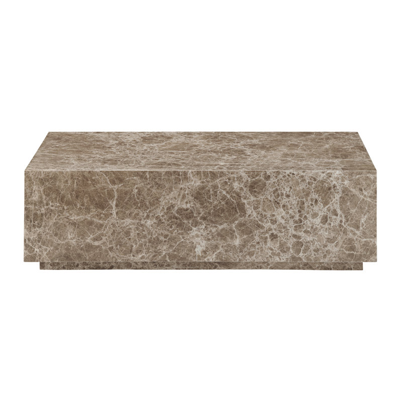 Stonebrook 56" Beige Marble Coffee_Cocktail Table