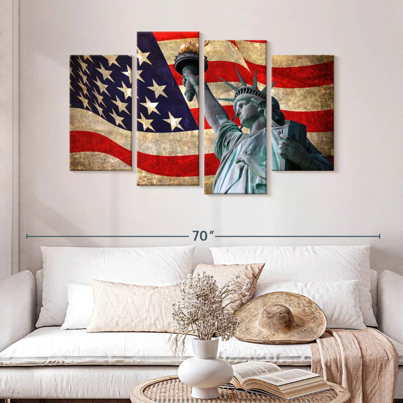 Nicci American Lady Liberty, H 32 po x l 52 po