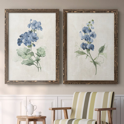 «Farmhouse Periwinkle I», reproduction de photo sur toile 2 pièces