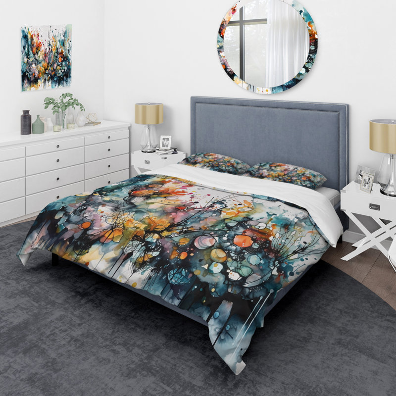 Ensemble de housse de couette captivant Boho Dance II Bedding, Housse de couette simple + 1 taie décorative stan