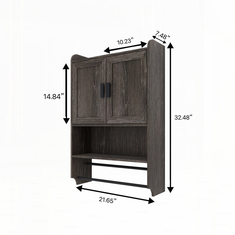 Armoire murale de salle de bain, Gris