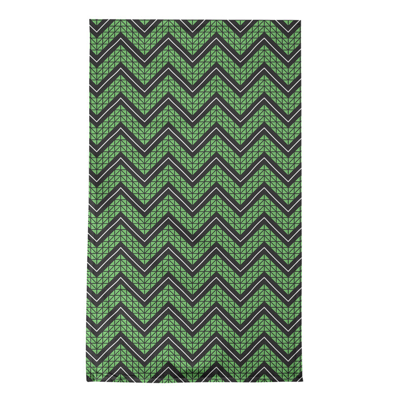 Stephenie Tea Towel Kitchen Towel, Dark Green/Black/White, Poly Twill
