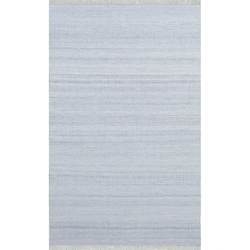 Somner Handmade Flatweave Indoor / Outdoor Area Rug, Rectangle 5' x 8', Blue