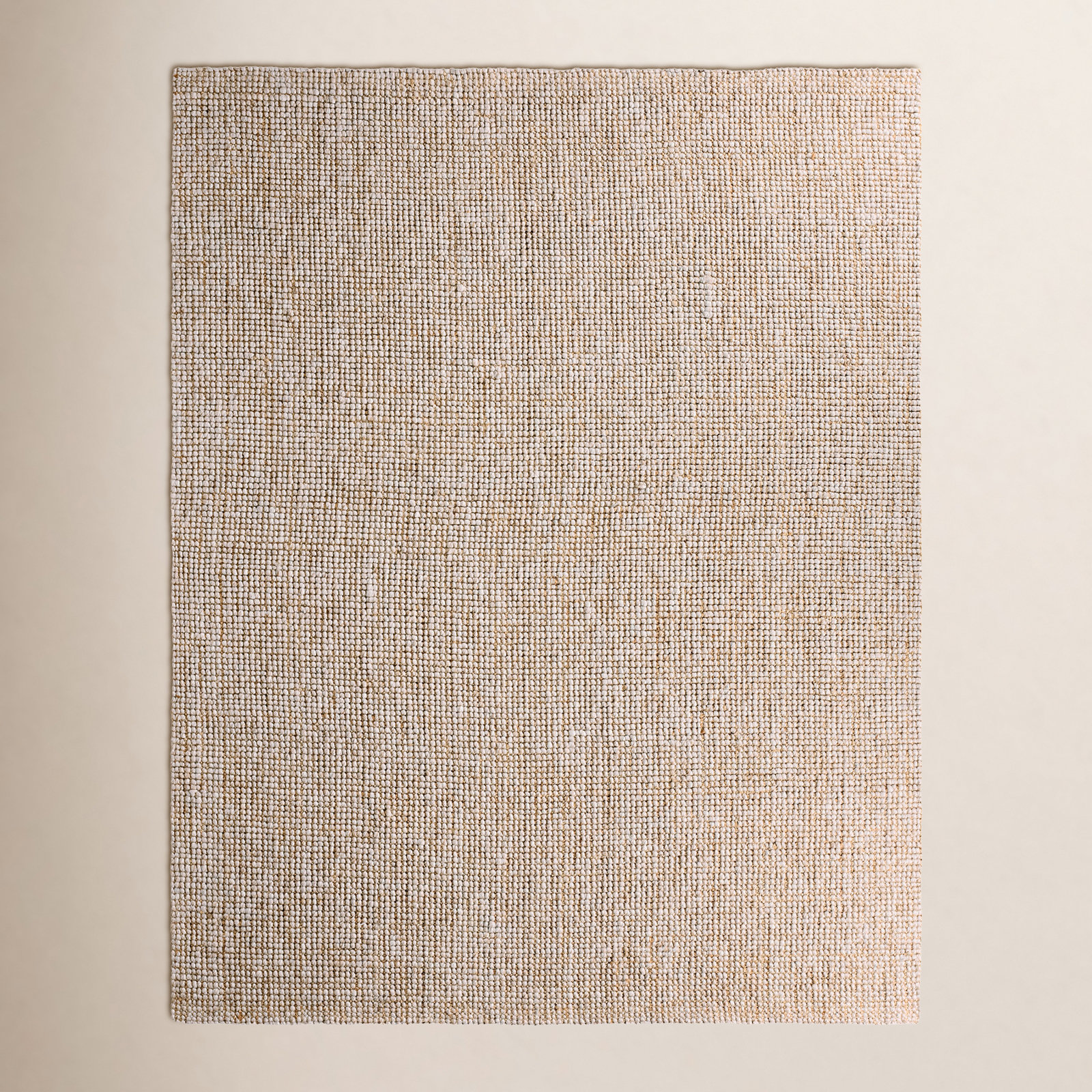 Brad Gray Sand Hand-Woven Flatweave Jute Rug, Rectangle 9' x 12'