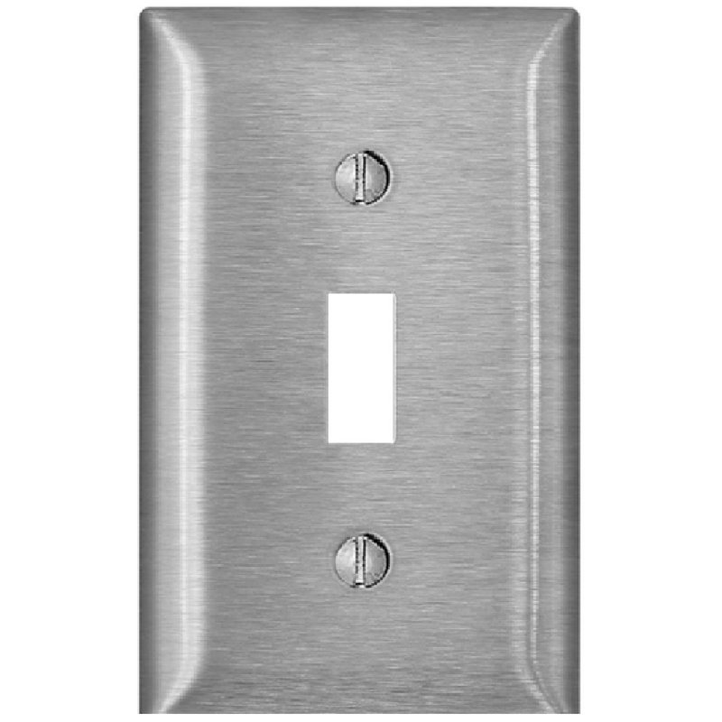 Leviton Satin Silver Stainless Steel 1-Gang Toggle Wall Plate