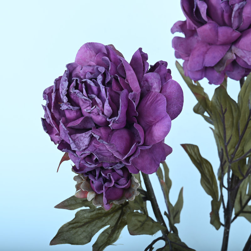 24" H Artificial  With Long Stems For Vase Filler Table Decoration, Purple
