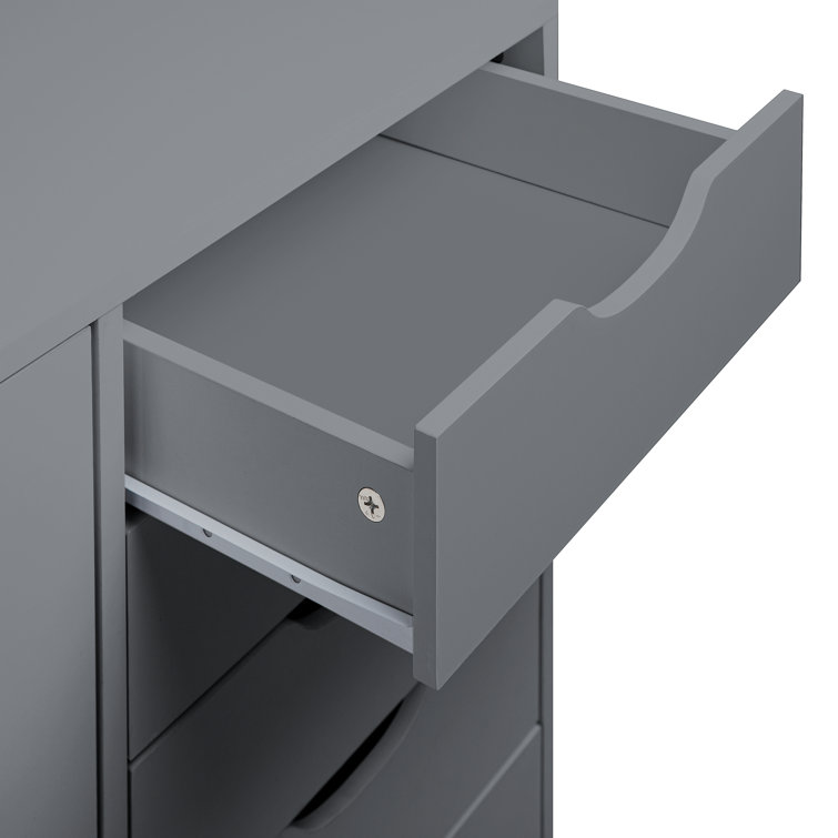 Coheman 30.7 Wide 5 Drawer Office Storage File Cabinet, Under Desk Storage File Cabinets for Home Office Ebern Designs Color: Gray