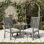 4 chaises de patio en aluminium résistant aux intempéries de 58 cm (23 pouces) avec structure grise et coussins, idéales pour les vérandas, terrasses et jardins.