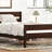 Twin Bed with Headboard and Footboard,Espresso