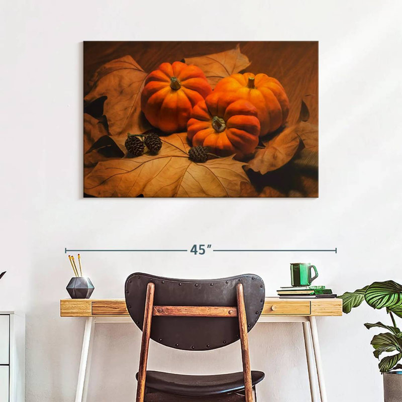 Pommes de pin et citrouilles Yarlin, H 26 po x l 39 po