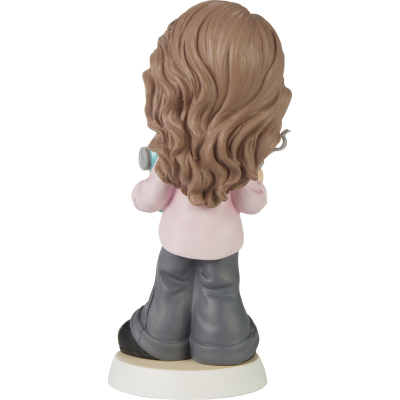 Hand-Painted Hair Stylist Resin Figurine with Tools