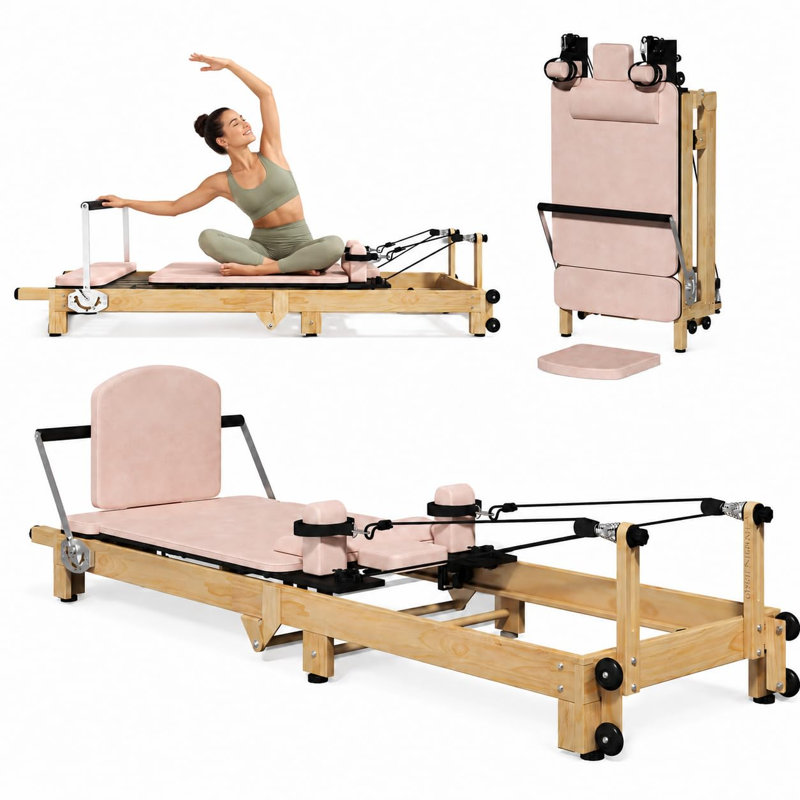 Machine de réformage pliable 92 "Pilates, Pink