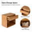 Wallburg Modern 1-Drawer Solid Wood End Table Fully Assembled and Built-In Outlet-1993259571