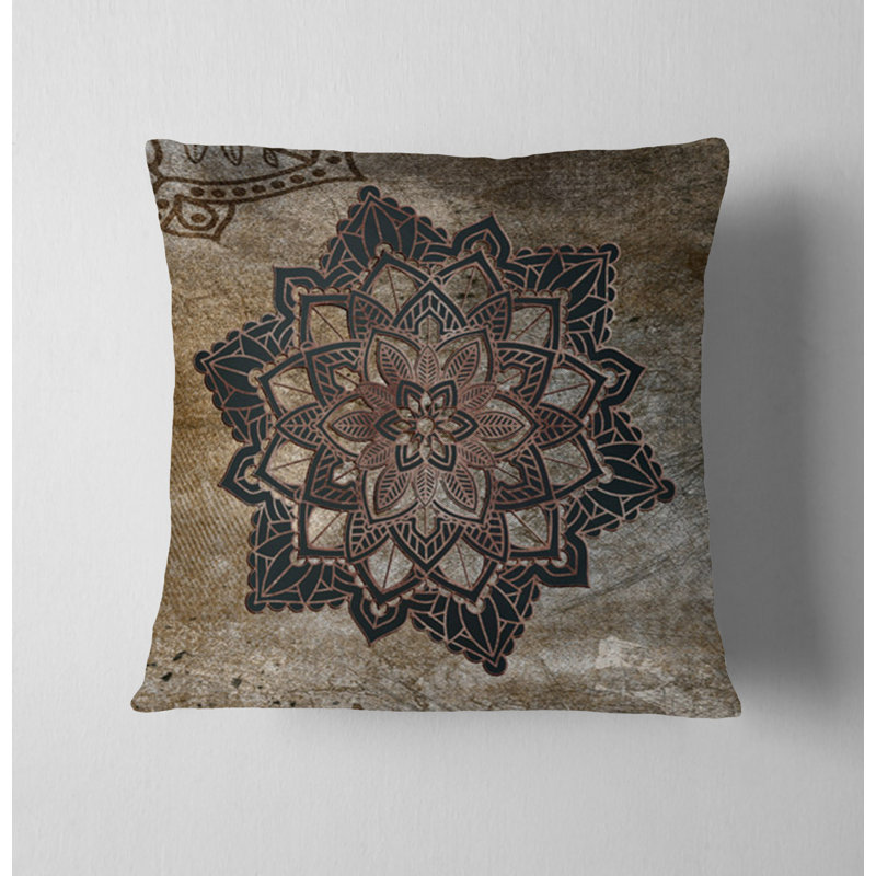 Throw Pillow Cover Only, H 16 po x l 16 po, Brown 1