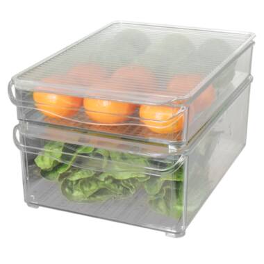NutriChef 2 Sets of 62.07oz Stackable Premium Glass Meal-prep Food Container  W/ Airtight Locking Lid 