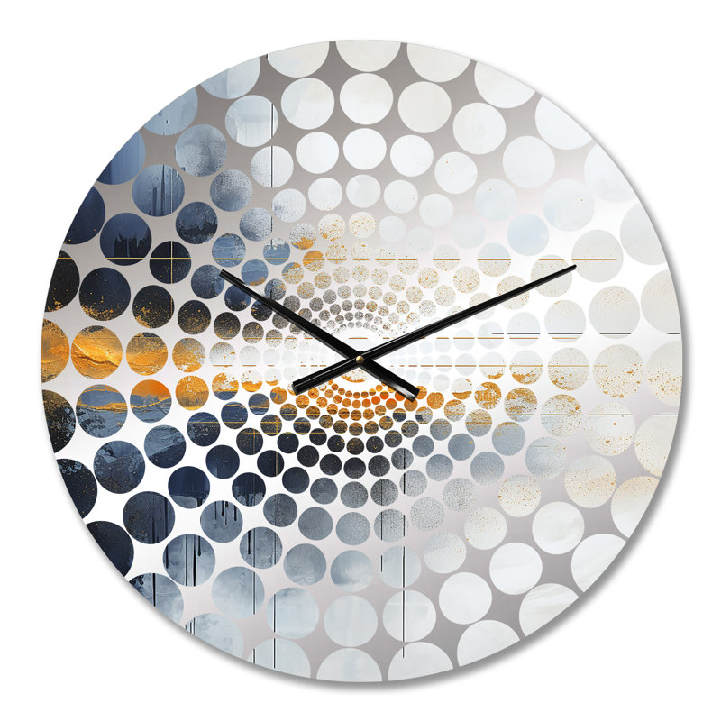 Akkash - Horloge murale peinture abstraite, Médium