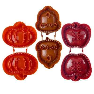3PCS Dough Presser Pie Moulds, Mini Hand Pie Moulds, One Press Autumn Cottage Pie Set, Party Potluck Hand Pie Pan Moulds Set For Christmas Baking