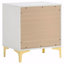 Table de chevet rectangulaire 2 tiroirs In White-456621367