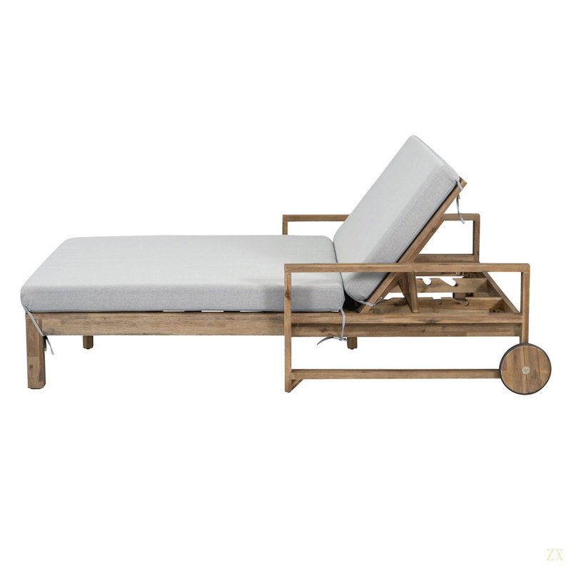 Farmhouse-Styled Wooden Outdoor Sunbed For Ultimate Relaxation Outdoor Daybed Seating 2 People For Poolside, Garden And Backyard