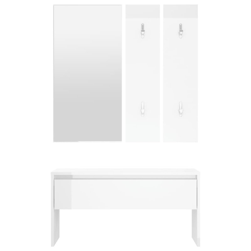 Ivens vidaXL Hallway Furniture Set Engineered Wood, White