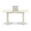 L'ensemble de salle à manger 3 pièces contient une table de salle à manger rectangulaire avec rallonge papillon et 2 chaises en bois, lin blanc-106903808