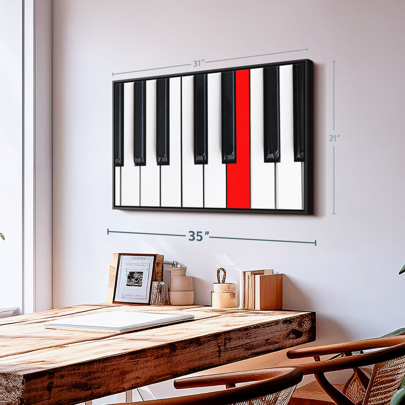 «Piano Key», reproduction sur toile, H 21 po x l 31 po