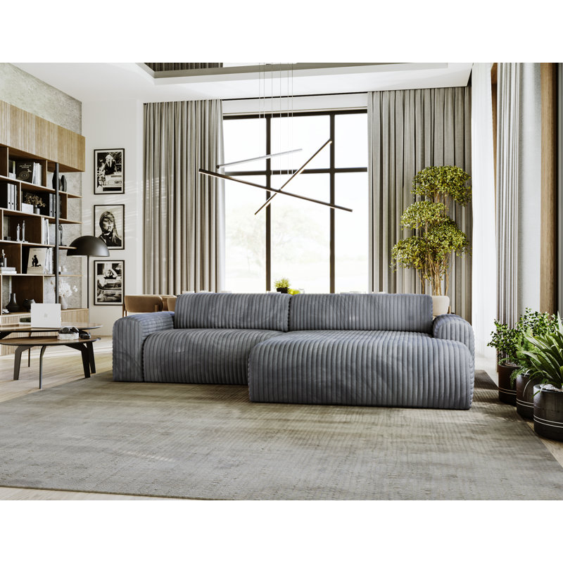 Tashari 3 Seater Corner Sectional, Grey
