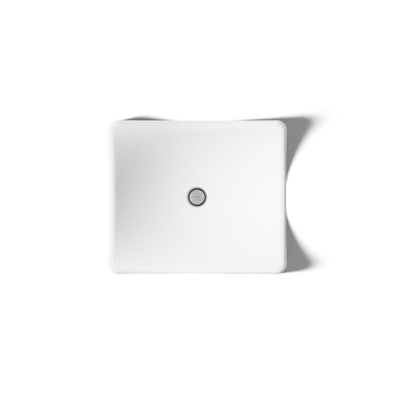 DemiLav Metal Specialty Vessel Bathroom Sink, White