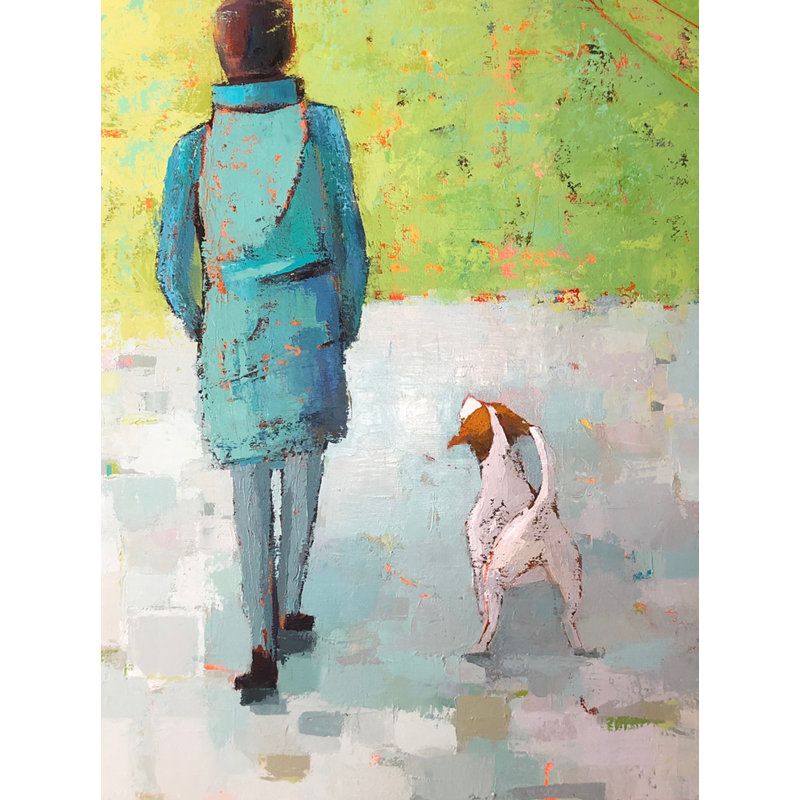 A Walk In The Park Print by Phyllis Adams, 31.25" H x 25.25" W