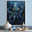 Bleu pieuvre géante créature - créatures marines, art mural salon-703280168-703280174