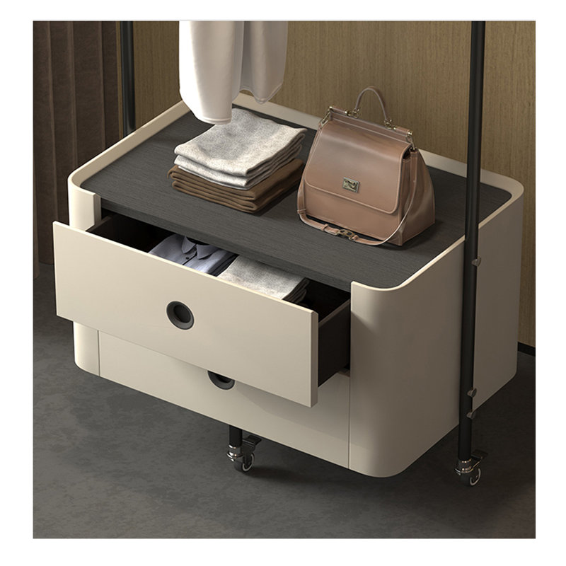 Portemanteau luxueux avec rangement, Ivoire ivoire