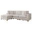 Canapé modulaire rembourré 5 pièces Trayce Ivoire-98386880