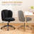 Modern Teddy Velvet Upholstered Swivel Task Chair-1368650431
