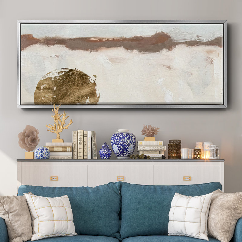 Winter Medallion I- Framed Canvas, 8" H x 20" W