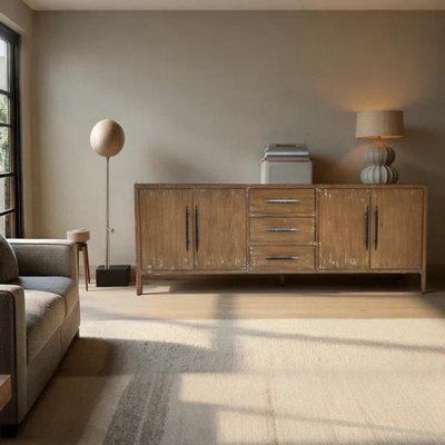 Buffet 3 tiroirs Julaine, gris naturel