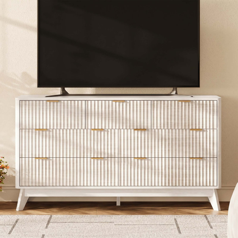 Donati 7-Drawer Dresser, Wood Chest of Drawers, White