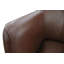 Fauteuil d'appoint 100% cuir fleur chocolat