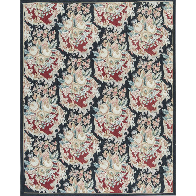Aubusson Renaissance Wool Floral Area Rug
