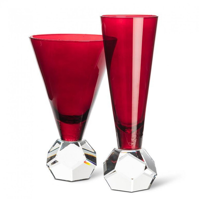 Flute With Crystal Base Glass