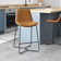Alivia Upholstered Counter Stool with Metal Frame