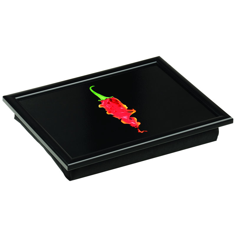 44 cm Flaming Chilli Lap Tray with Bean Bag Cushion