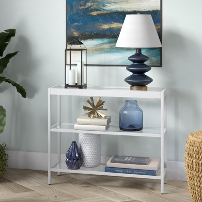 Alexis Glass Top Console Table
