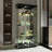Glass Display Cabinet with Mirrored Back Panel, Glass Display Cases with Shelves and LED Light, 2 Doors Curio Cabinets-101460992