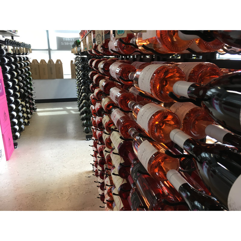 Support à vin Illinois, Nickel brossé, H 43,5 po x l 39 po x P 24,5 po