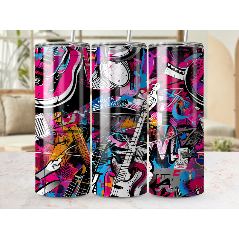 Choose Handmade Tumblers 591ml Vacuum Insulated Stainless Steel (18/8) Travel Tumbler with Straw