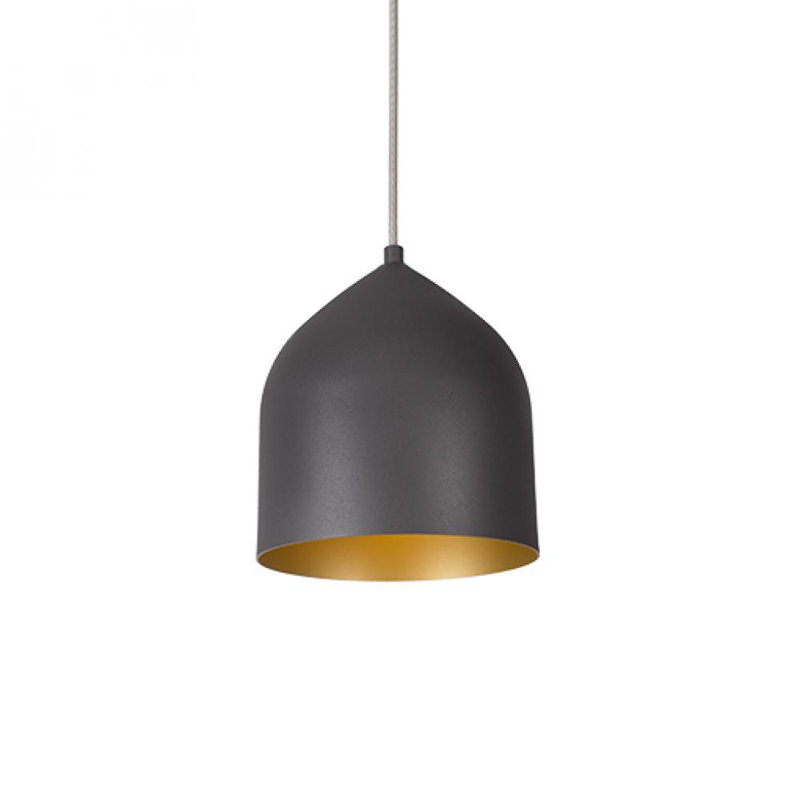 Helena 1 - Light LED Single Pendant, Graphite/Gold, Gray