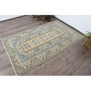 Classic Blue Rug, Geometric Accent Rug